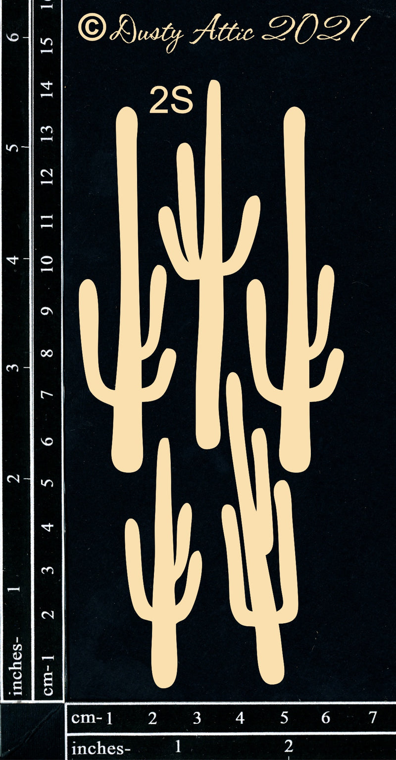 Dusty Attic Chipboard 3x6 - Cactus