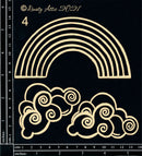 Dusty Attic Chipboard 6x6- Rainbow