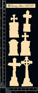 Dusty Attic Chipboard - Headstones, DA3063 ~ 3x8