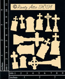 Dusty Attic Chipboard 4x4 - Mini Headstones, DA3064