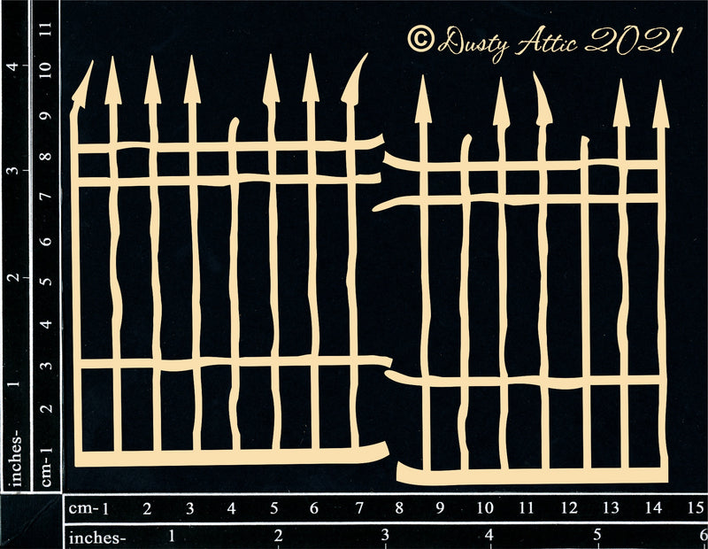 Dusty Attic Chipboard 4x6 - Broken Gates, DA3077