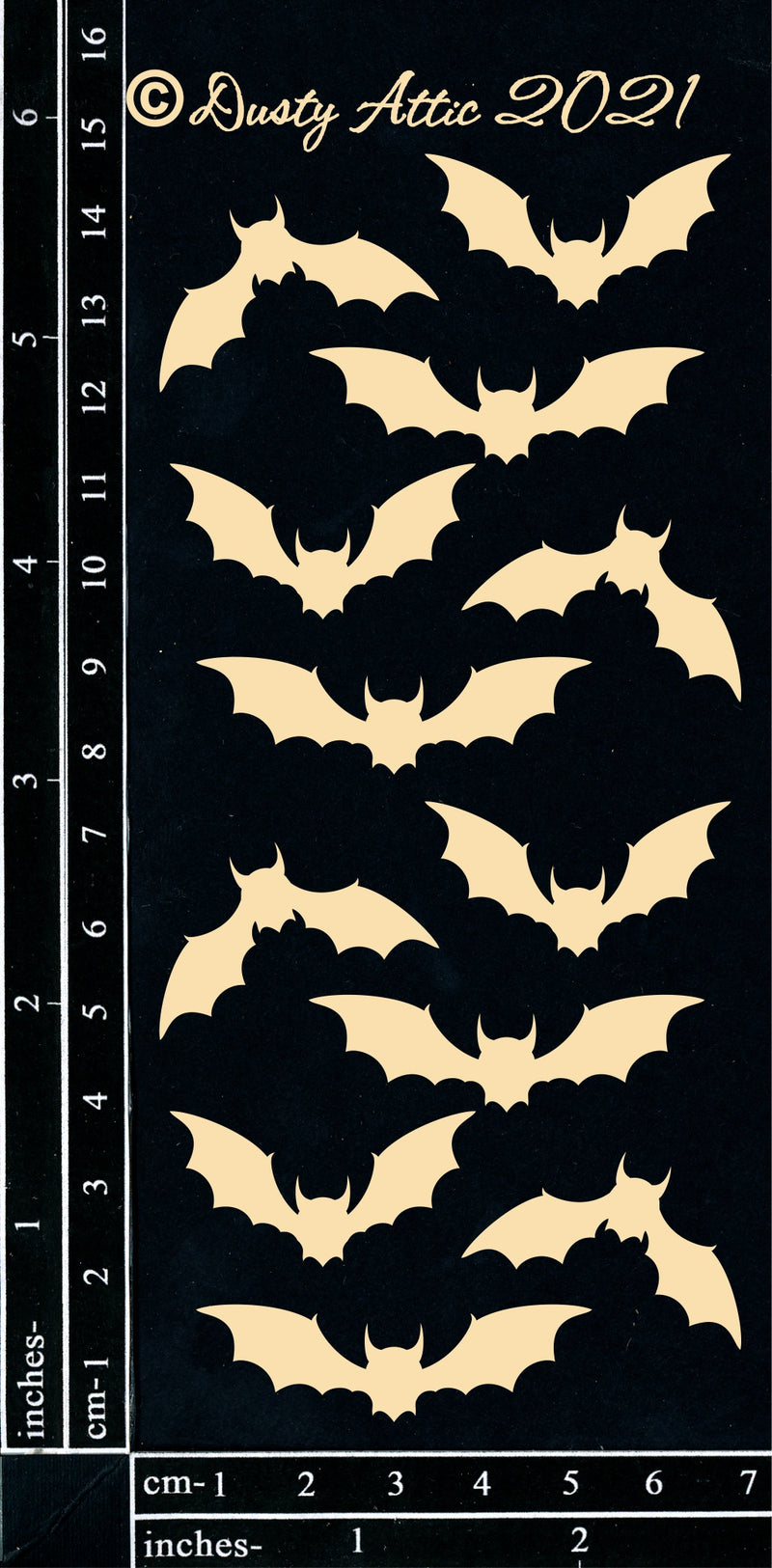 Dusty Attic Chipboard - Bats