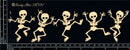 Dusty Attic Chipboard 3x10 - Dancing Skeletons