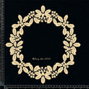 Dusty Attic Chipboard 12x12 - Holly Wreath