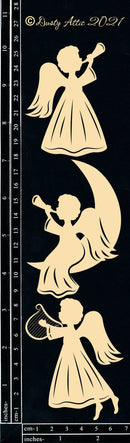 Dusty Attic Chipboard 3x10 - Christmas Angels, DA3142