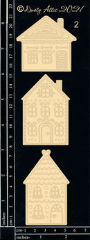 Dusty Attic Chipboard 3x8 - Gingerbread Houses