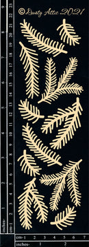 Dusty Attic Chipboard 3x9 - Pine Sprigs