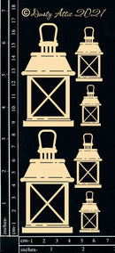 Dusty Attic Chipboard 3x7 - Christmas Lanterns Small, DA3182