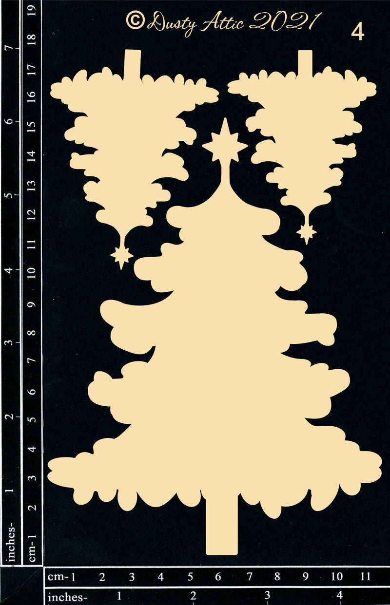 Dusty Attic Chipboard 5x7- Christmas Tree