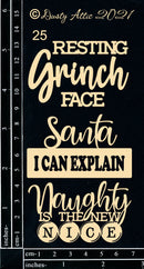 Dusty Attic Chipboard 3x6- Mini Captions