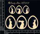 Dusty Attic Chipboard 3x6 - Bunny Silhouettes, DA3274