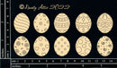 Dusty Attic Chipboard 3x6 - Decorative Eggs, DA3276