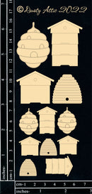 Dusty Attic Chipboard 3x6 - Beehives, DA3313