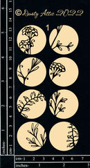 Dusty Attic Chipboard 3x5 - Botanic Buttons