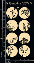 Dusty Attic Chipboard 3x5 - Botanic Buttons