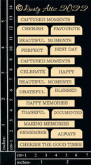 Dusty Attic Chipboard 3x5- Word Strips