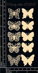 Dusty Attic Chipboard 3x6 - Butterflies