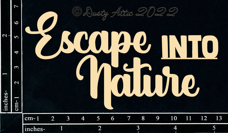 Dusty Attic Chipboard 3x6 - Escape into Nature, DA3336