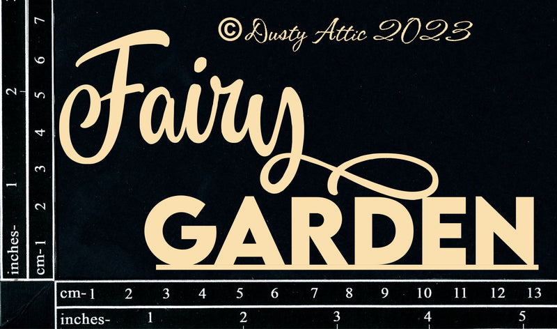 Dusty Attic Chipboard 3x6 - Fairy Garden, DA3460