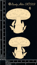 Dusty Attic Chipboard 3x6 - Magic Mushrooms