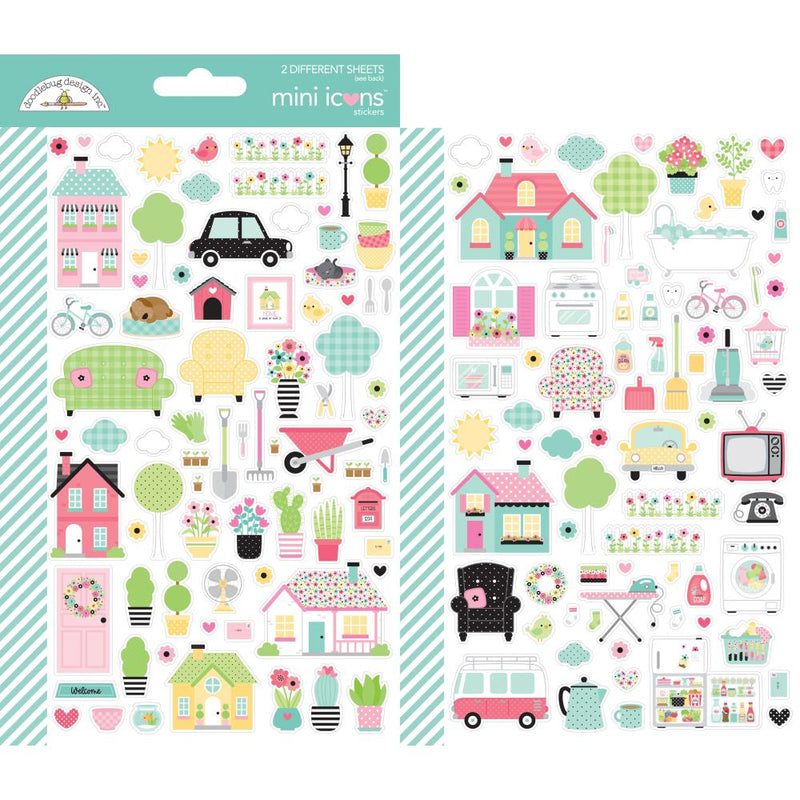Doodlebug Design My Happy Place - Mini Icons Stickers, DB7361