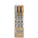 Tim Holtz Distress Crayon Set - Metallics, 3Pc, TDBK58700