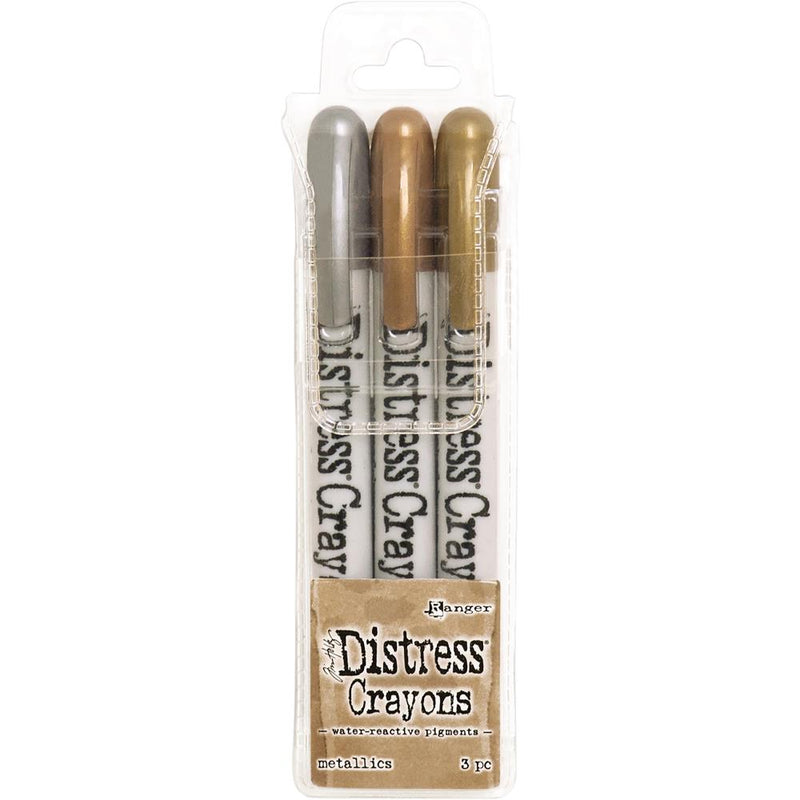 Tim Holtz Distress Crayon Set - Metallics, 3Pc, TDBK58700
