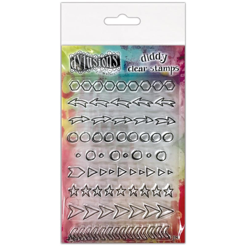 Dyan Reaveley's Dylusions Diddy Stamp Set - Doodles, DYB80015