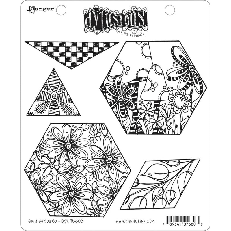 Dyan Reaveley's Dylusions Stamp Set 8.5"X7"  - Quilt as You Go, DYR76803