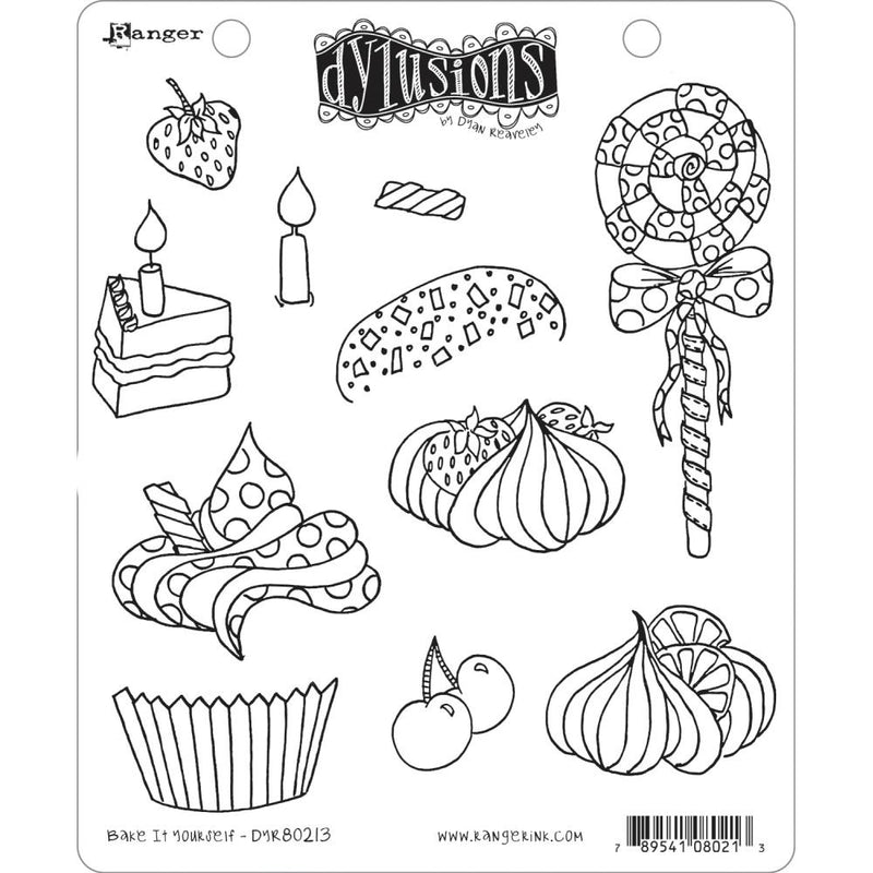 Dyan Reaveley's Dylusions Stamp Set - Bake It Yourself, DYR80213