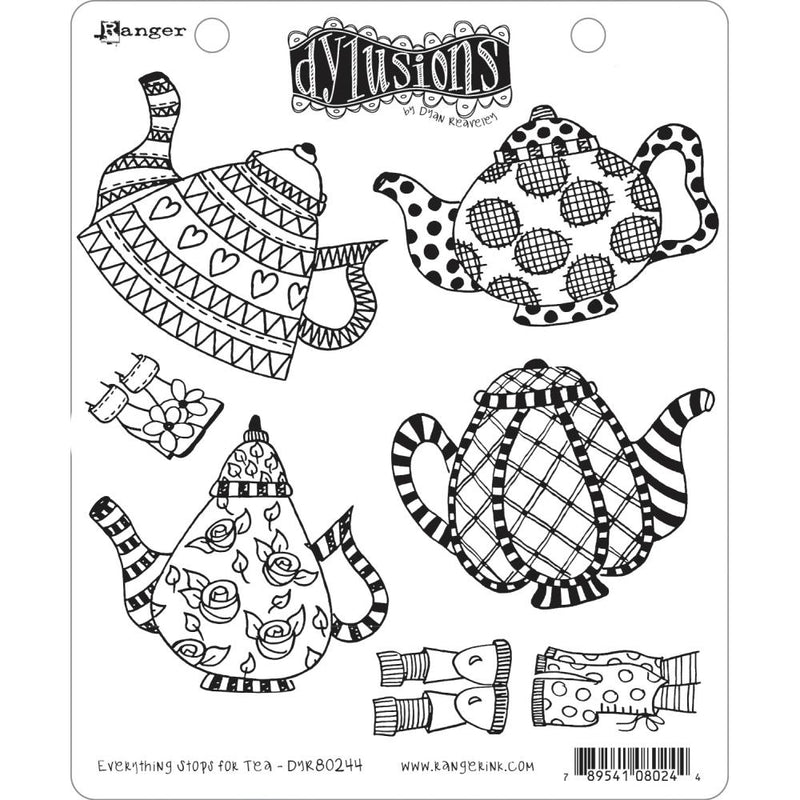 Dyan Reaveley's Dylusions Stamp Set - Everything Stops for Tea, DYR80244