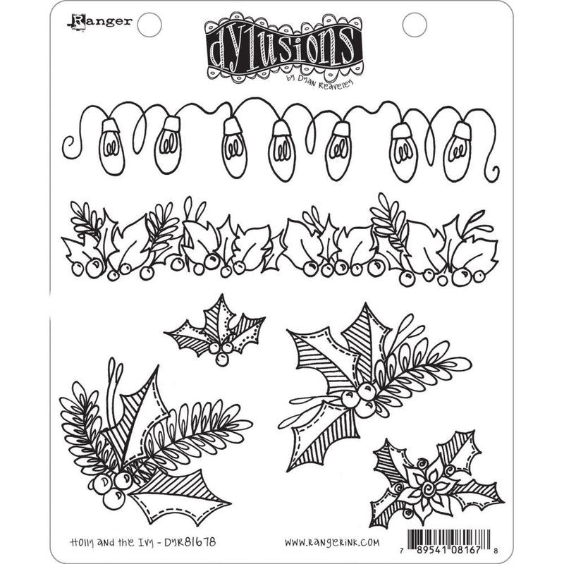 Dyan Reaveley's Dylusions Stamp Set - Holly And The Ivy, DYR81678