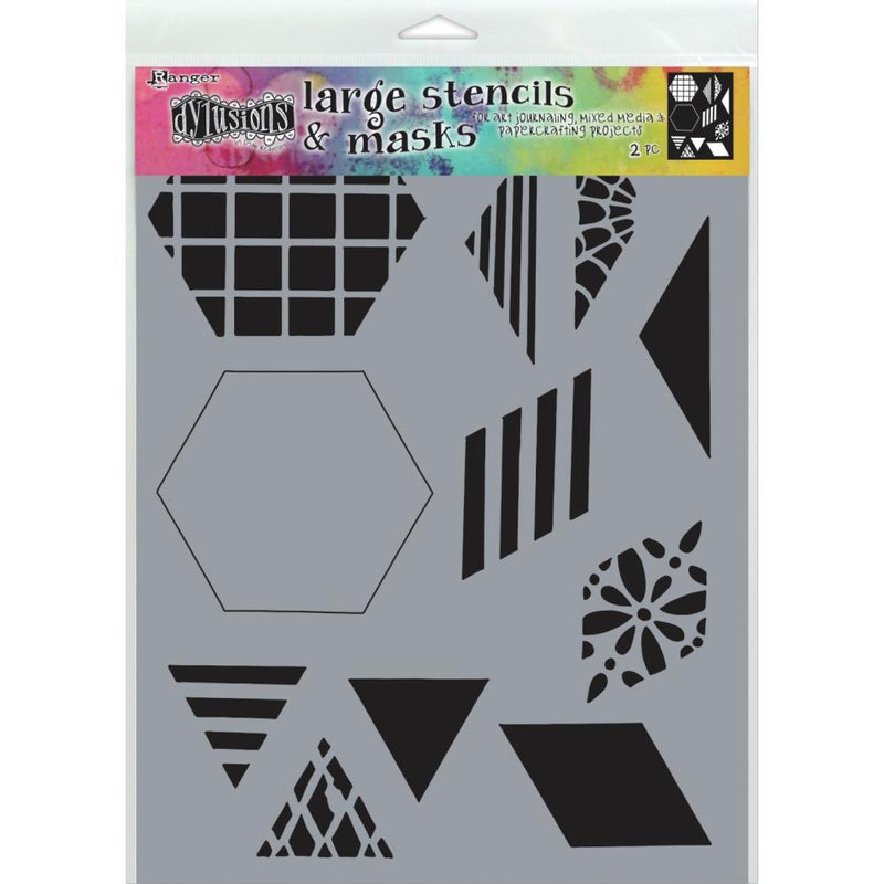 Dyan Reaveley's Dylusions Stencil, Large 9" x 12" - 2" Quilt DYSL75332