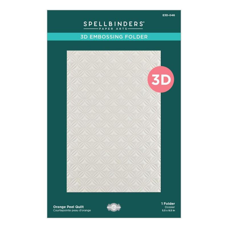 Spellbinders 3D Embossing Folder - Orange Peel Quilt, E3D-046