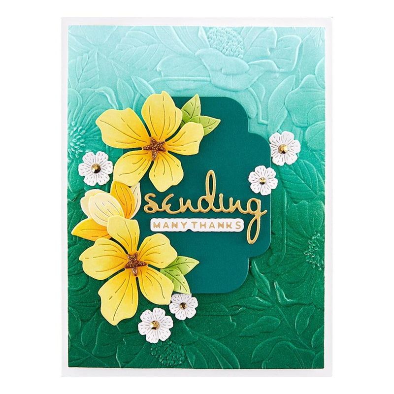 Spellbinders 3D Embossing Folder - Four Petal Floral, E3D-053