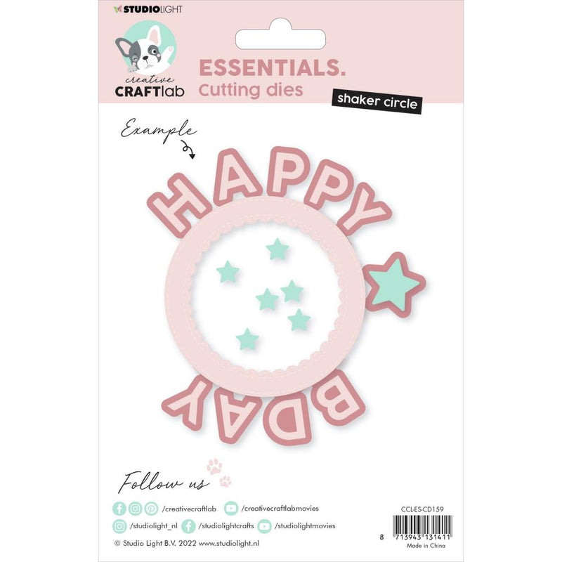Studio Light Essentials Die Set - Nr 159 - Circle Happy Bday, ESCD159