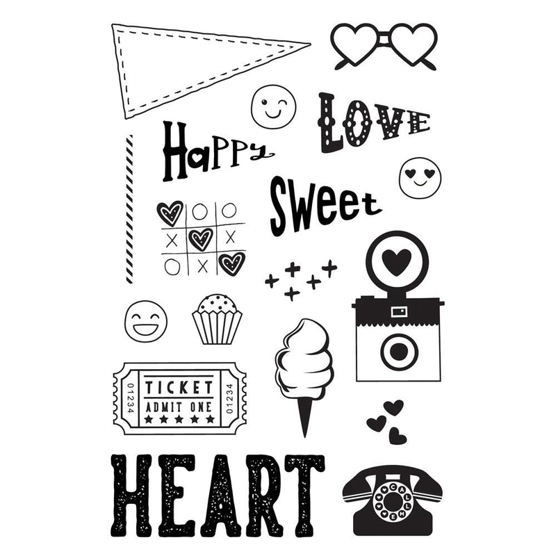 Simple Stories Clear Stamp Set - Heart Eyes, 19415