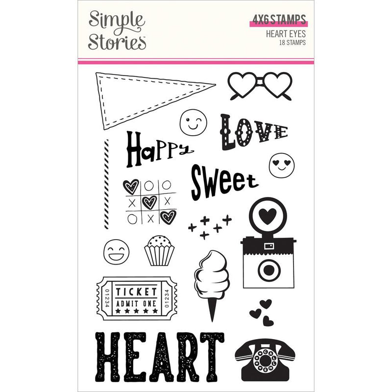 Simple Stories Clear Stamp Set - Heart Eyes, 19415