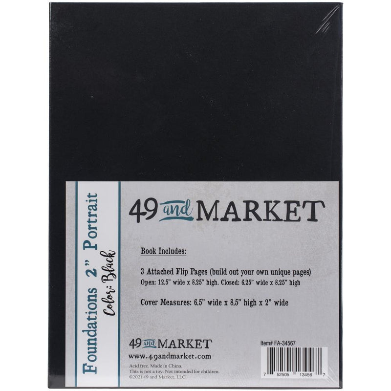 49 And Market Foundations 2" Portrait Album - Black, FA34567