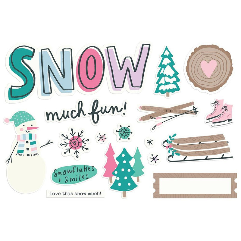 Simple Stories Feelin' Frosty  - Page Pieces - Snow Much Fun!, FEE16625