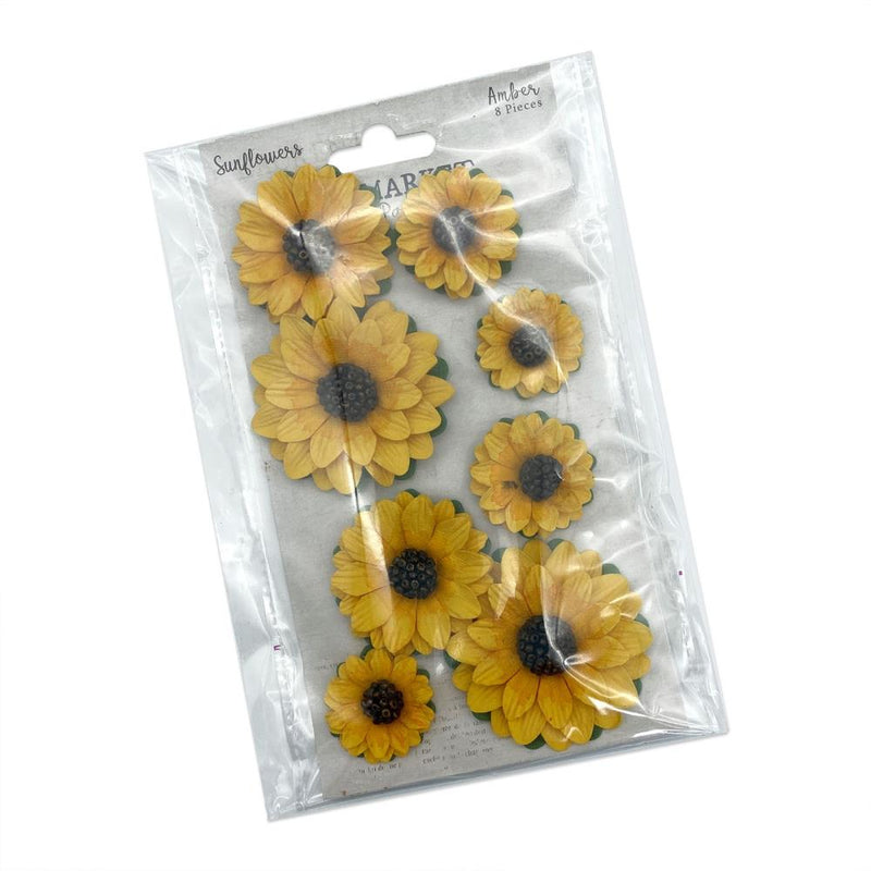 49 and Market Paper Flowers - Sunflowers - Amber, FM-37803