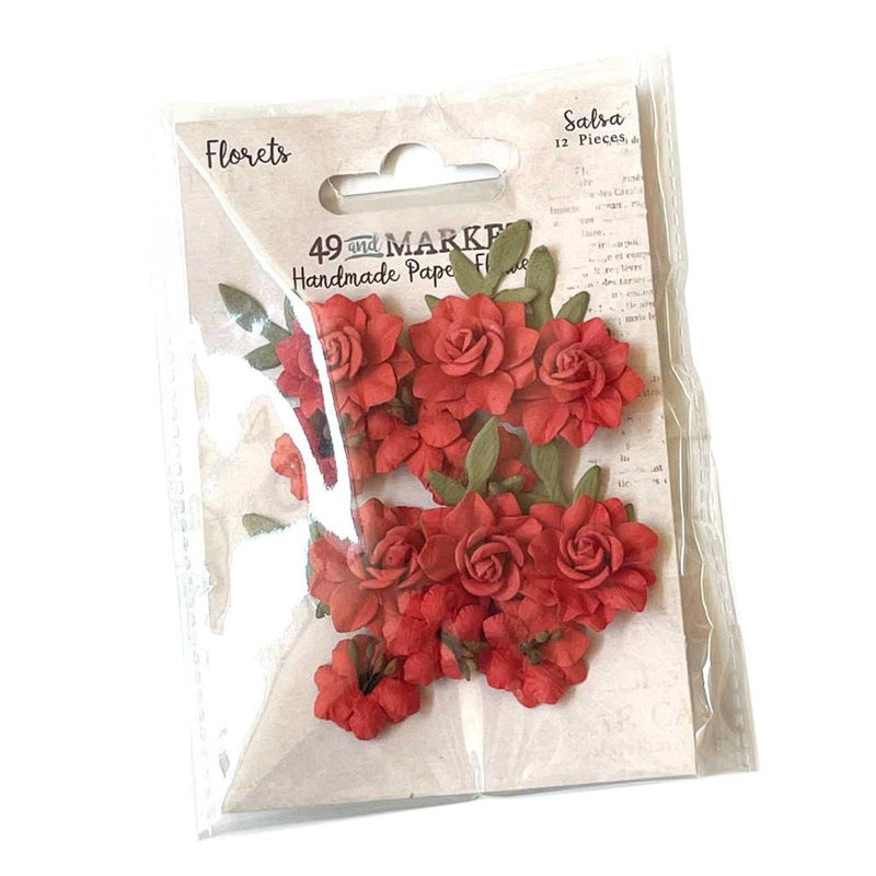 49 and Market Paper Flowers - Florets - Salsa, FM-38954