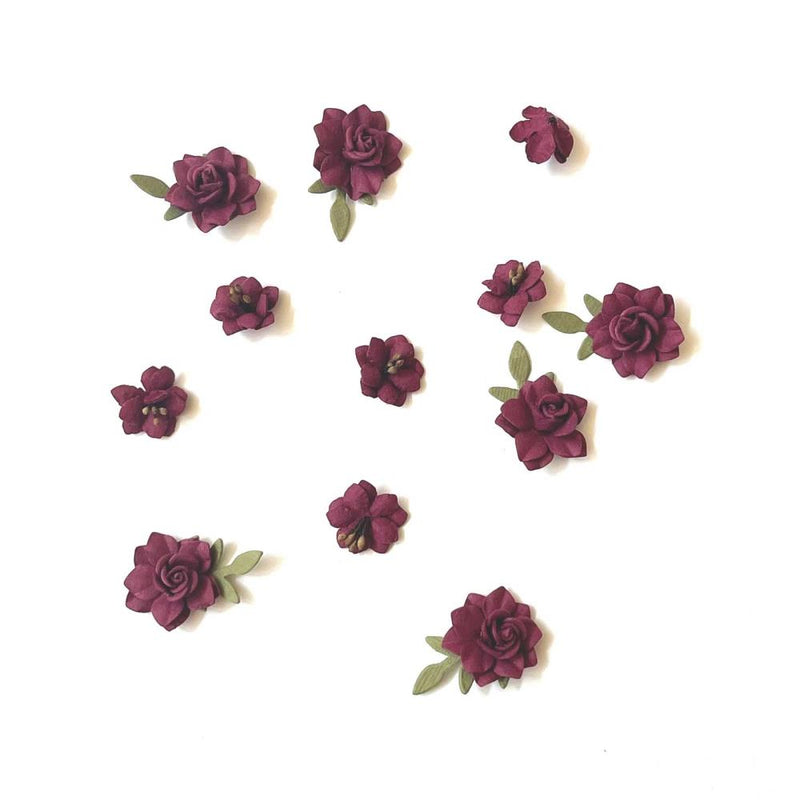 49 and Market Paper Flowers - Florets - Plum, FM-38961