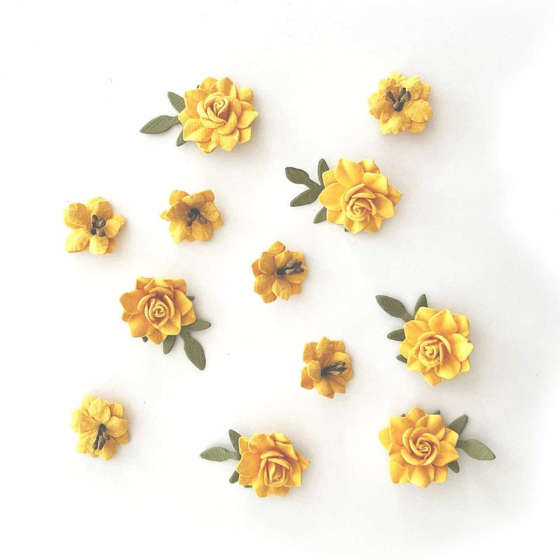 49 and Market Paper Flowers - Florets - Amber, FM-38985