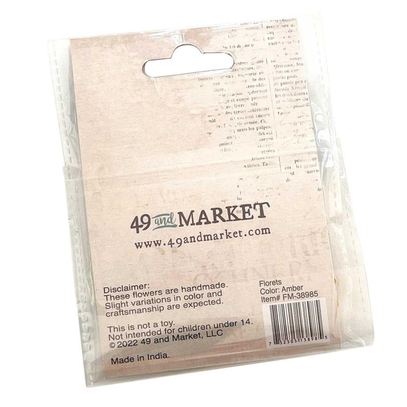 49 and Market Paper Flowers - Florets - Amber, FM-38985