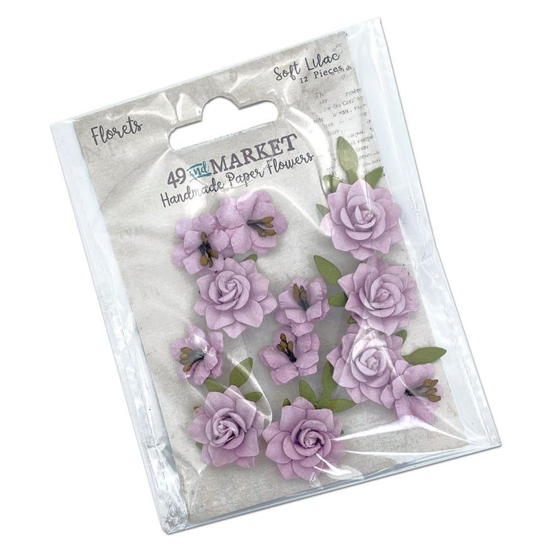 49 and Market Paper Flowers - Florets - Soft Lilac, FM-38992