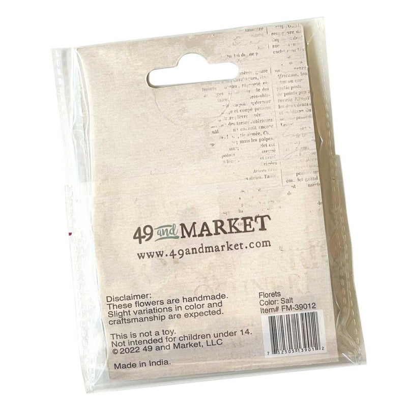 49 and Market Paper Flowers - Florets - Salt, FM-39012 (Pkg says Mango)