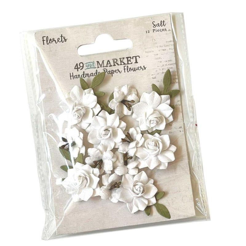 49 and Market Paper Flowers - Florets - Salt, FM-39012 (Pkg says Mango)