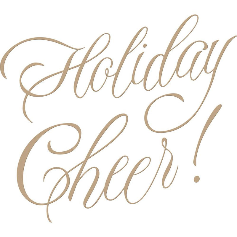 Glimmer Hot Foil Plate, Paul Antonio - Faux Script Holiday Cheer!, GLP-065 Retired