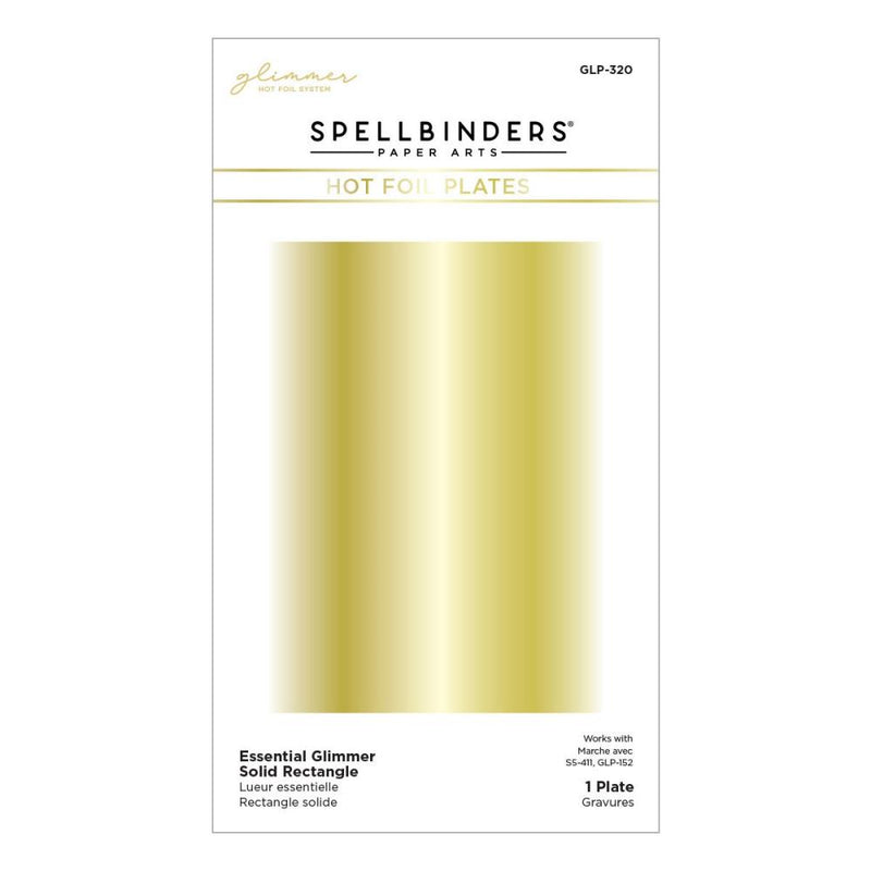 Spellbinders Glimmer Hot Foil Plate - Essential Glimmer Solid Rectangle, GLP-320